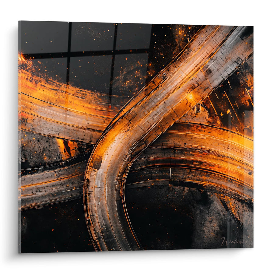 Tableau autoroute urbaine futuriste - Flux Architectural - édition Architecture