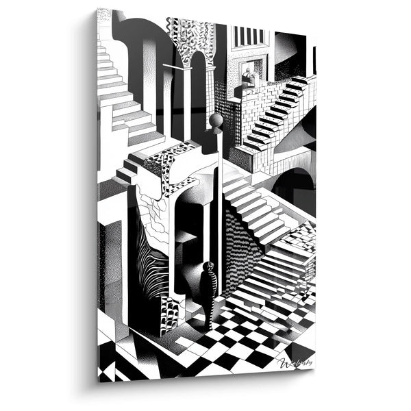 Cuadro Arquitectura Escaleras del Infinito - edición efecto óptico