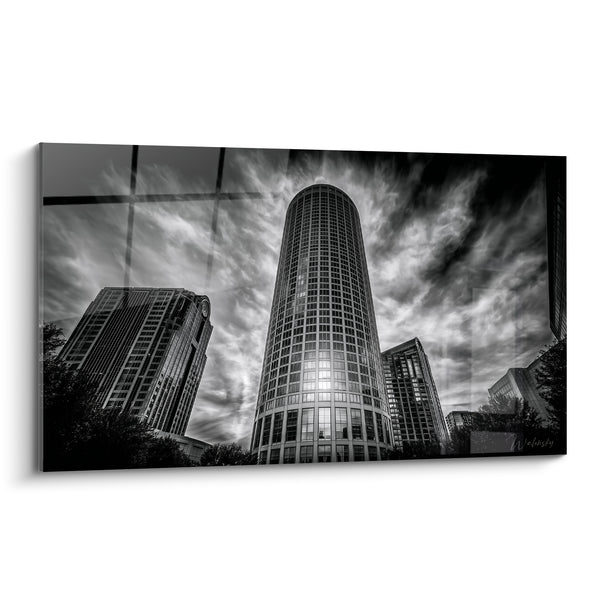 Black and White Skyscraper with Dramatic Clouds - Vertigo Urban - Architecture Edition