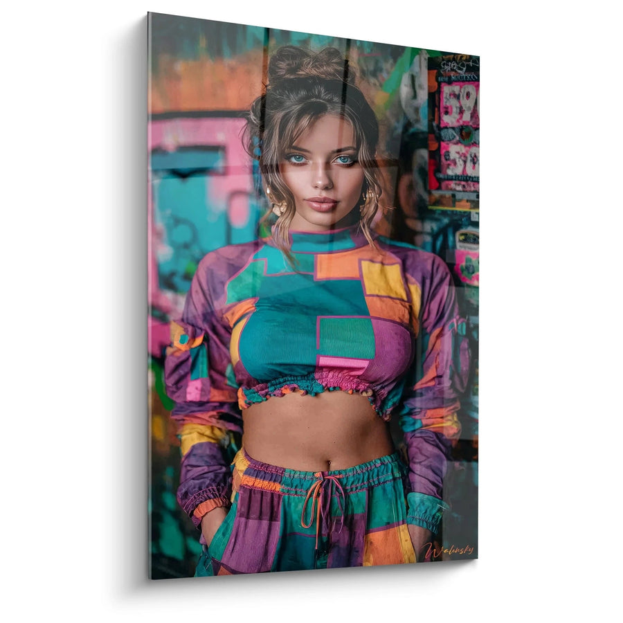 Tableau Art de Rue - Portrait Fashion Modern - édition streetwear