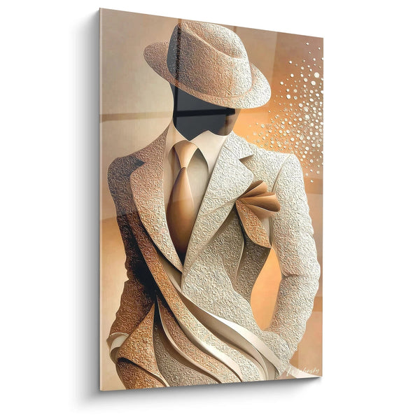 Cuadro Arte Deco - Sofisticación Moderna - edición belleza masculina