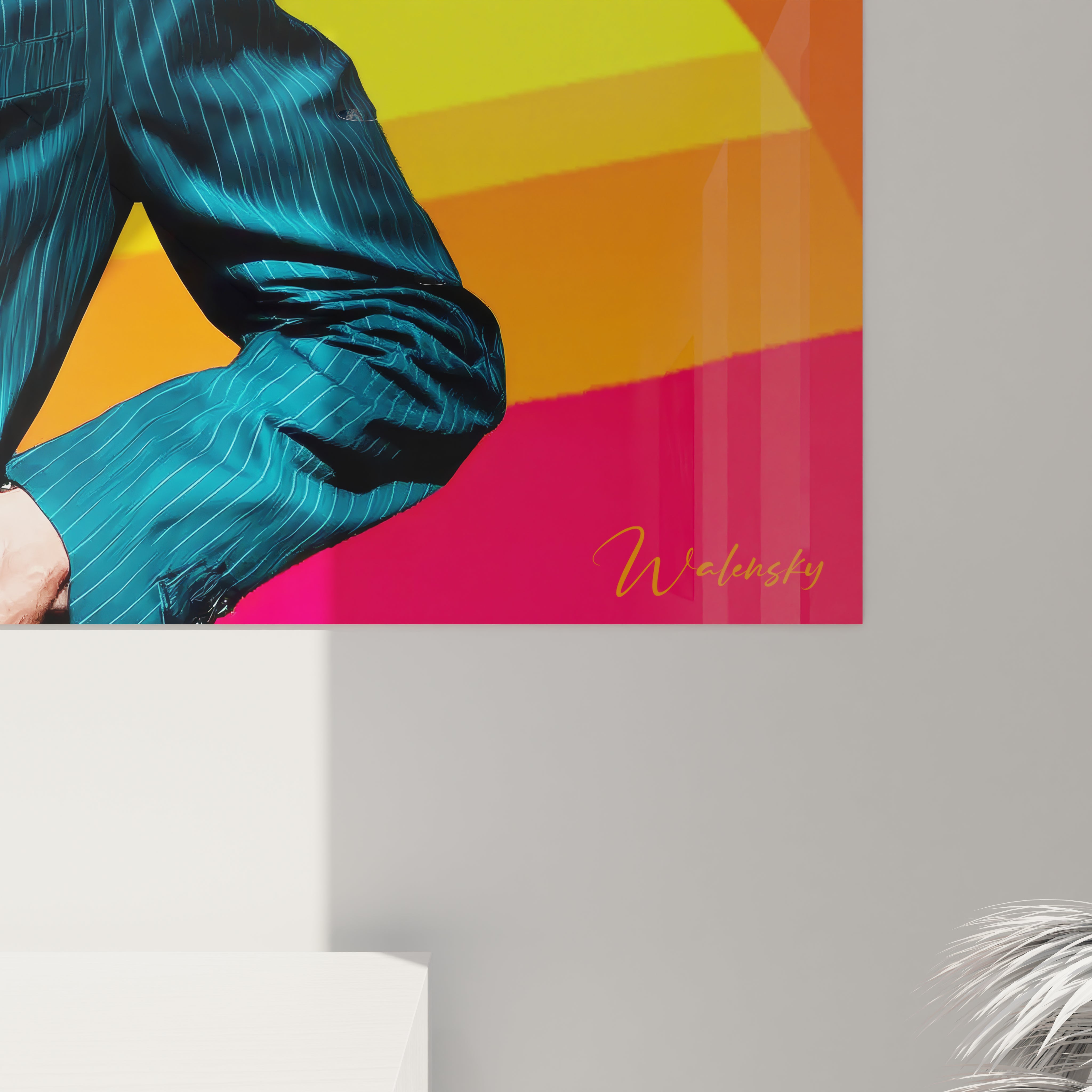 Tableau art mural masculin de Walensky avec une couleur vive et un design moderne