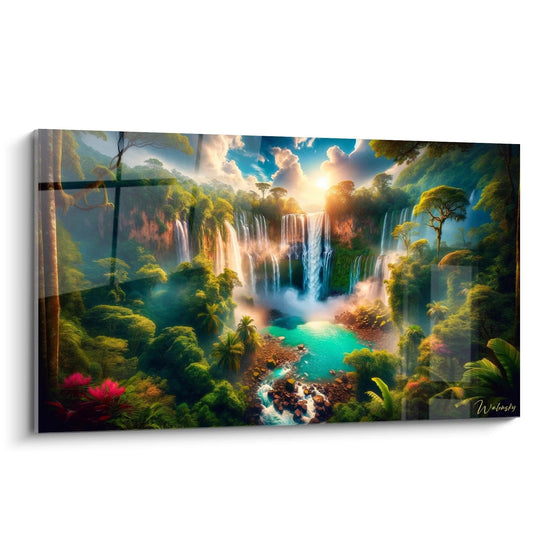 Tableau Aube Féerique sur Paradis Aquatique - Édition Paysage