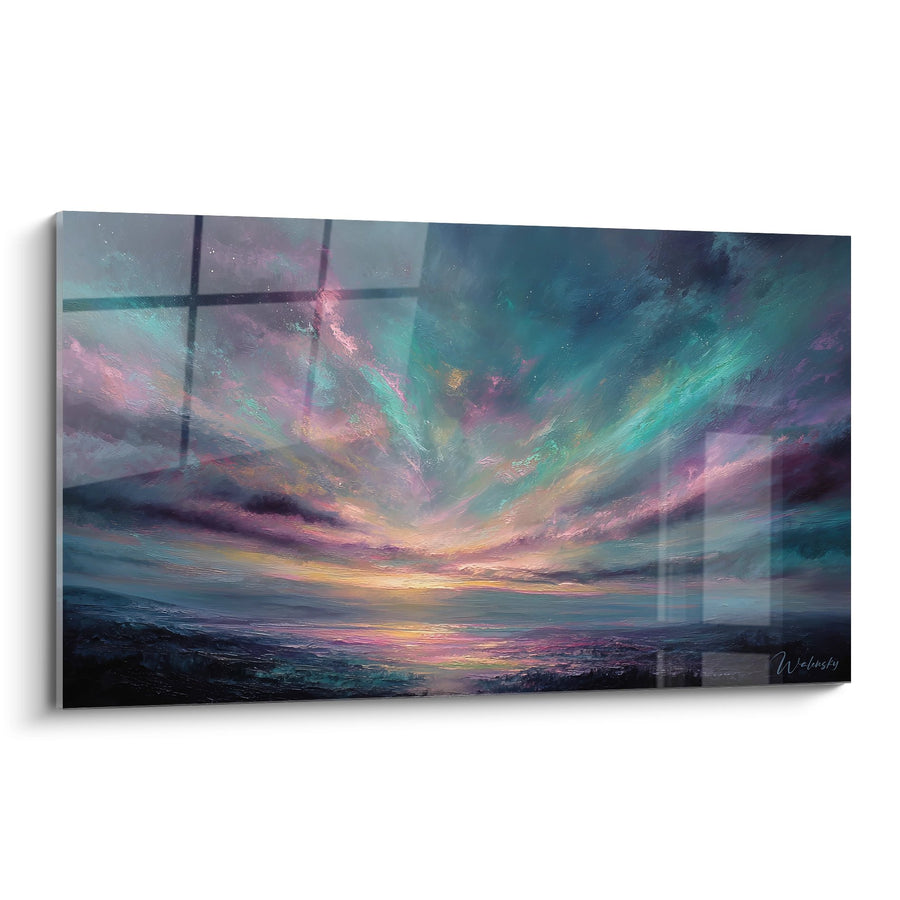 Tableau Aurore Boréale Nocturne - Ciel Étoilé Magique - édition Aurore boréale