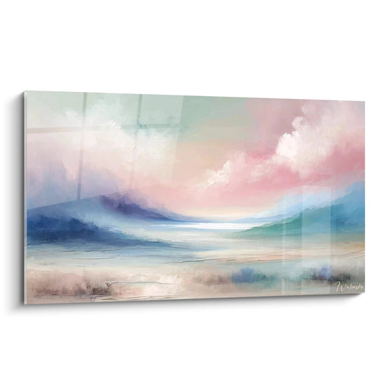Tableau Aurore Pastelle - Édition Abstrait