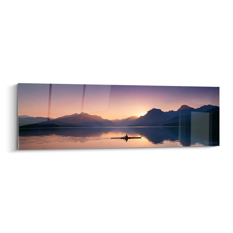 Rowing Sunset Painting - Rower's Serenity - Rowing Edition