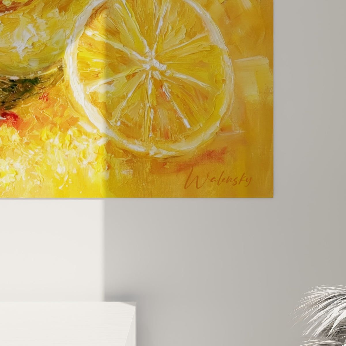 Empâtements jaune safran et ocre visibles de près, coulures dorées et grain épais de la peinture à l'huile