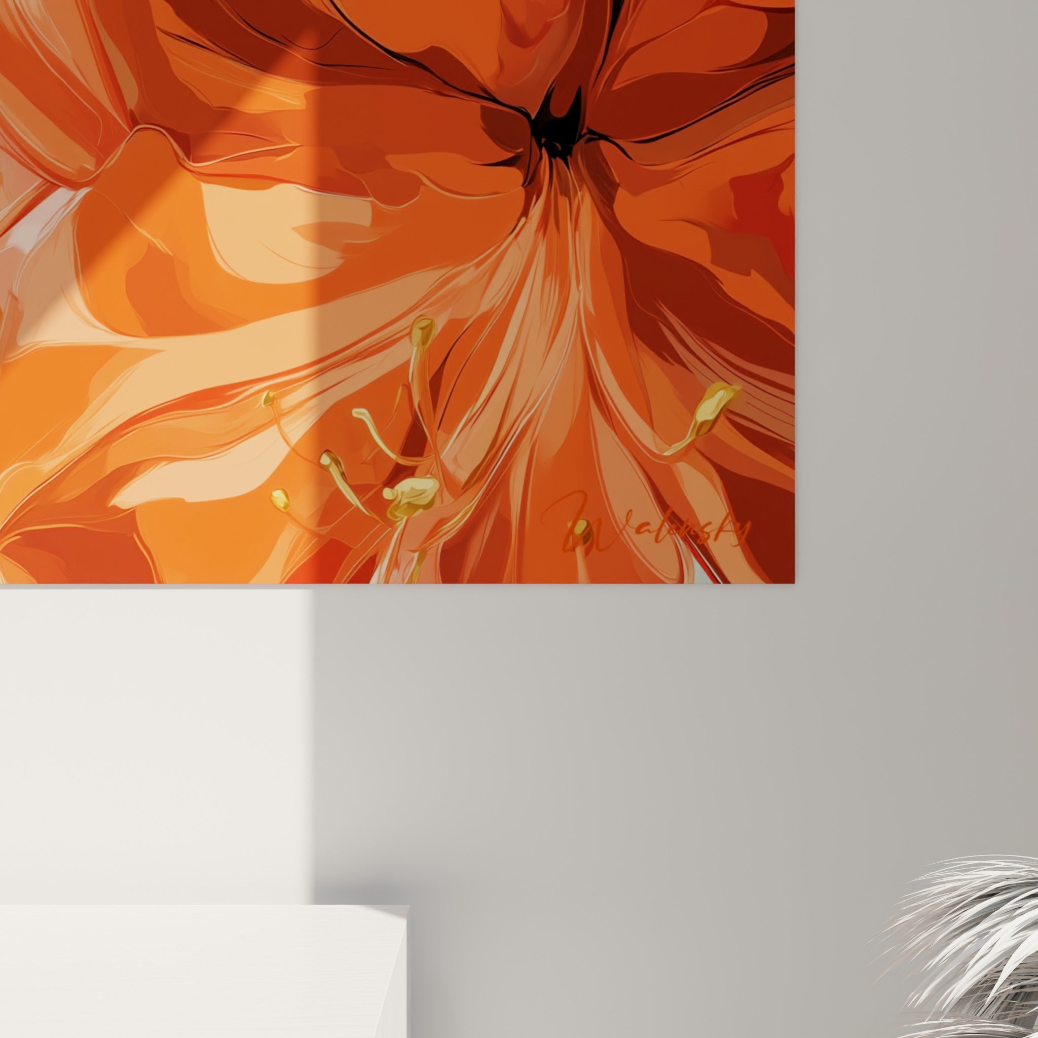Détail des pétales d'azalée crème et corail, texture lisse et reflets satinés visibles de près