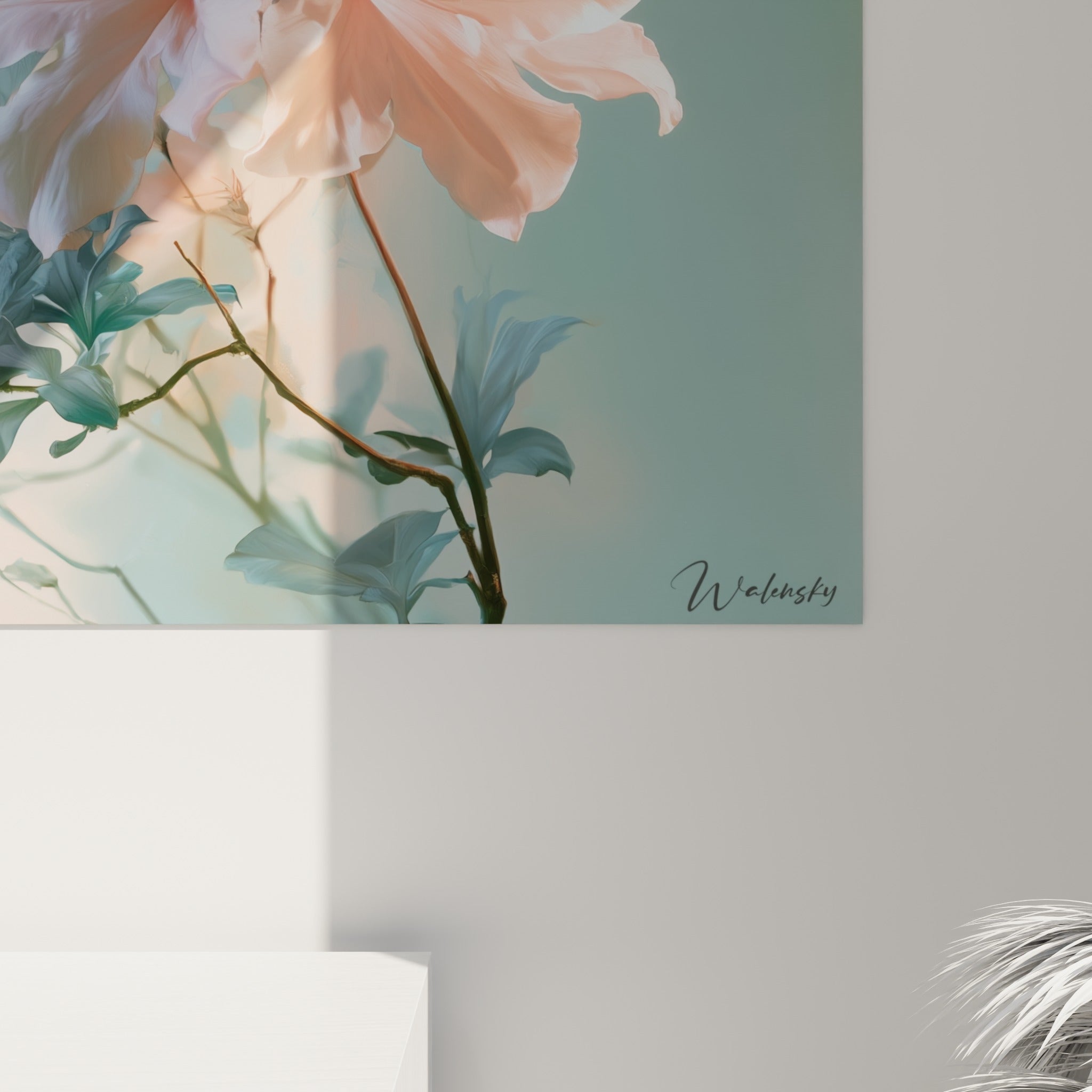 Détail des pétales d'azalée rose et blanc où la matière picturale révèle des dégradés fondus et veinés