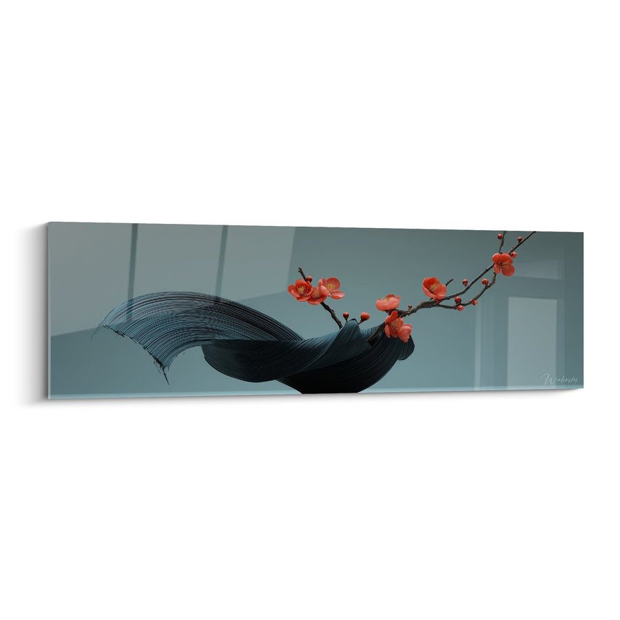 Tabel Walvis Nooit Zwart met Koraal Bloesem - Marine Harmonie - Editie Ikebana