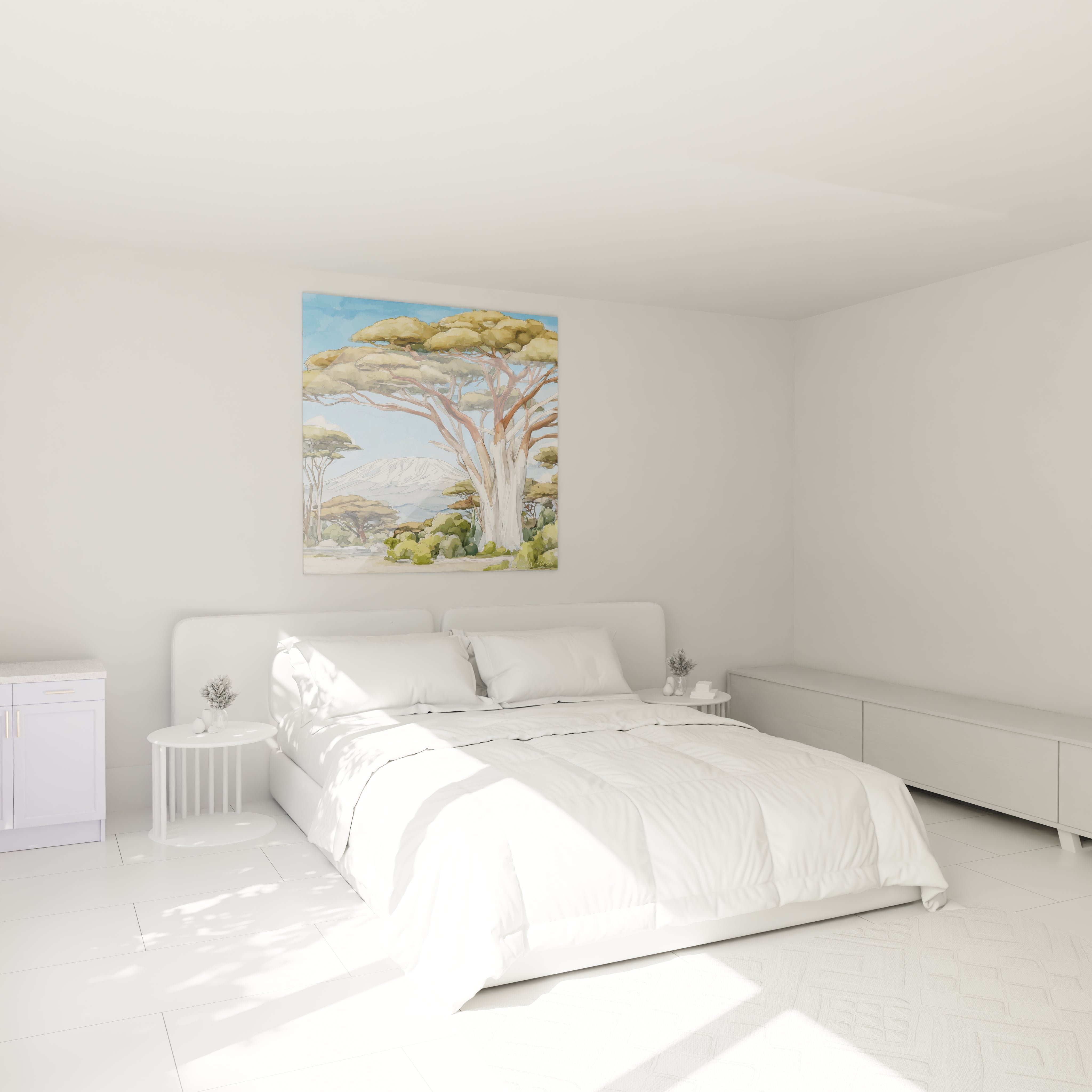 Tableau mural baobab africain de Walensky pour décorer une chambre moderne et lumineuse