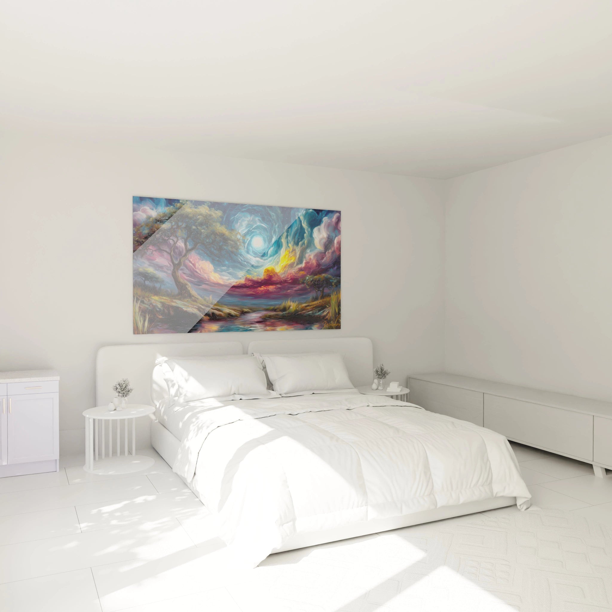 Tableau mural baobab paysage africain pour embellir la décoration intérieure d'une chambre moderne