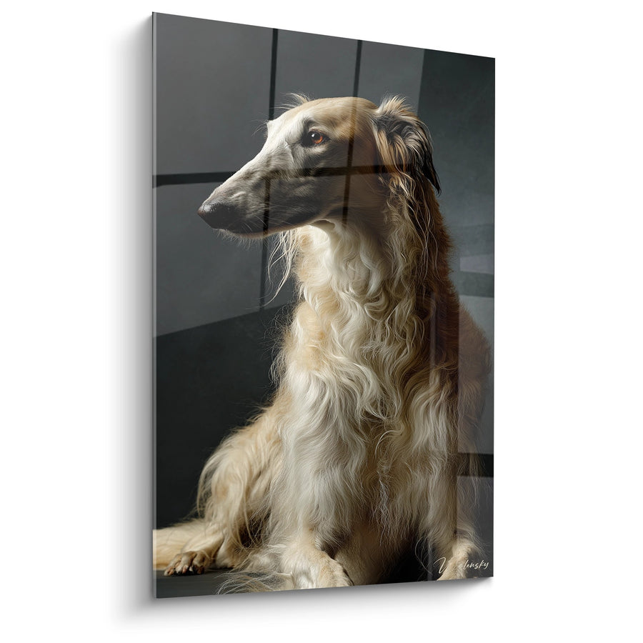 Tableau Lévrier Élégant au Poil Doré - Portrait de Noblesse - Edition Barzoi