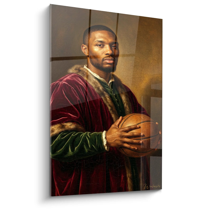 Renaissance Player Painting - Classic Noble Portrait - Basketball Edition