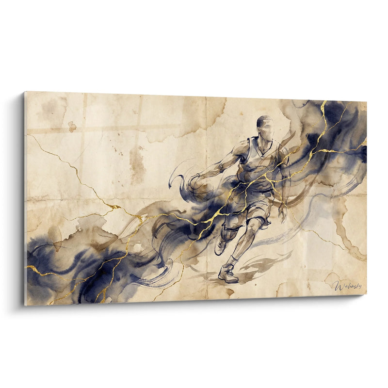 Basketball Player Wall Art - Golden Movement - Basketball Edition