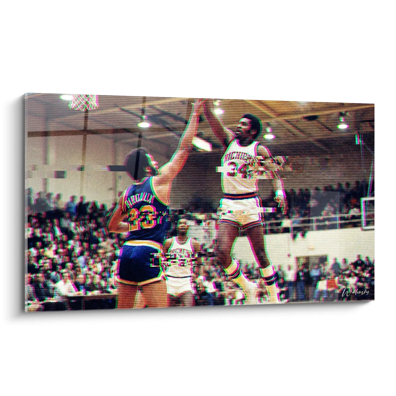 Tableau Duel Basketball Rétro - Affrontement Vintage - Edition Basket Ball