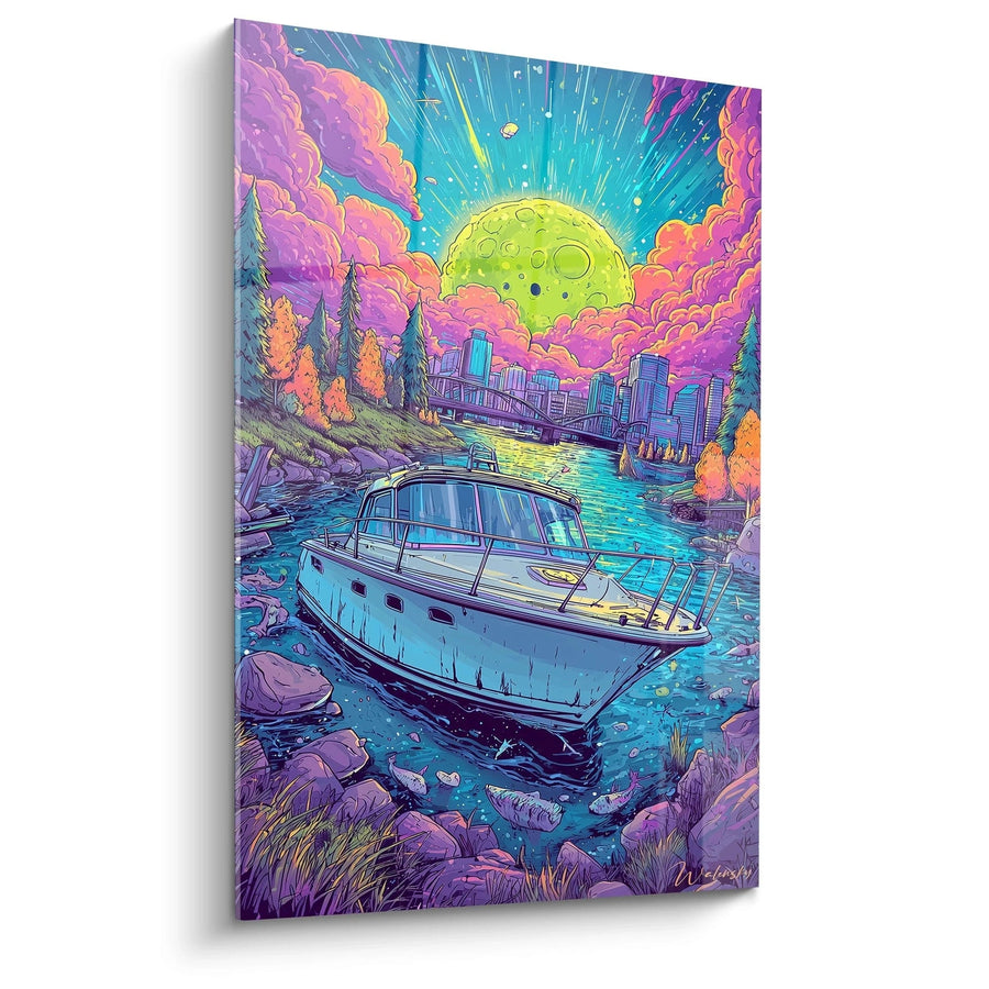 Tableau bateau futuriste - Odyssée cosmique - édition bande dessinée