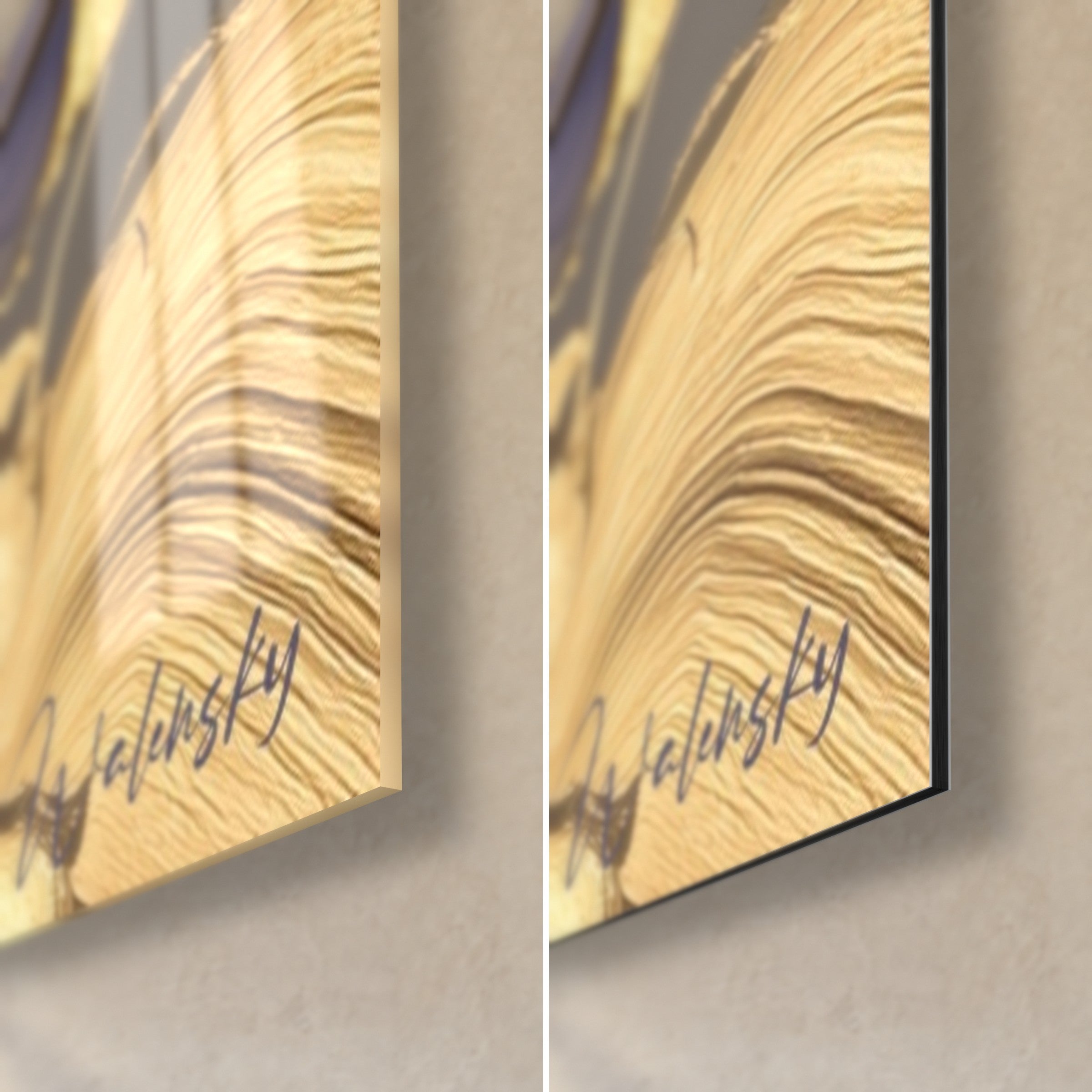 Purple and Gold Ram Painting - Mystical Zodiac Art