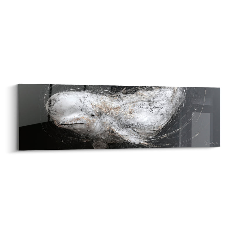 Tableau Beluga blanc et gris filaments enchevêtrés - Toile d'araignée - Edition Beluga