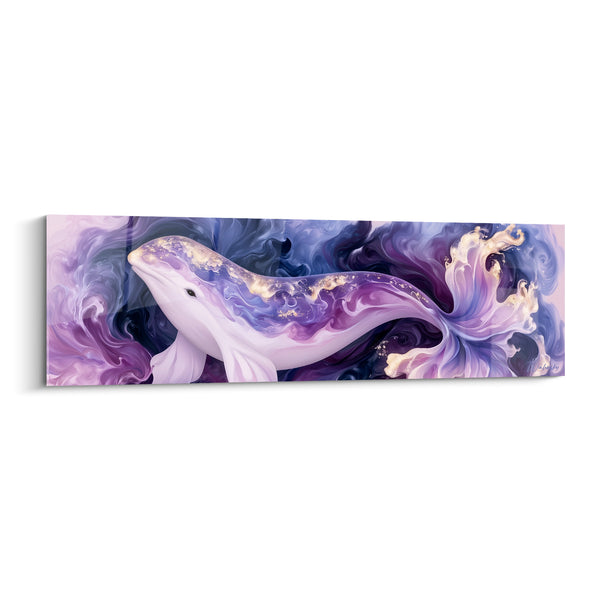 Beluga Purple and Lavender Blooming Floral Painting - Luminous Petals - Beluga Edition