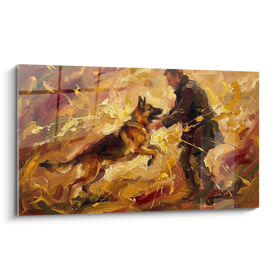 Tableau Berger Allemand en Action et Maître-Chien - Dynamisme Canin - Edition Tableau Berger Allemand