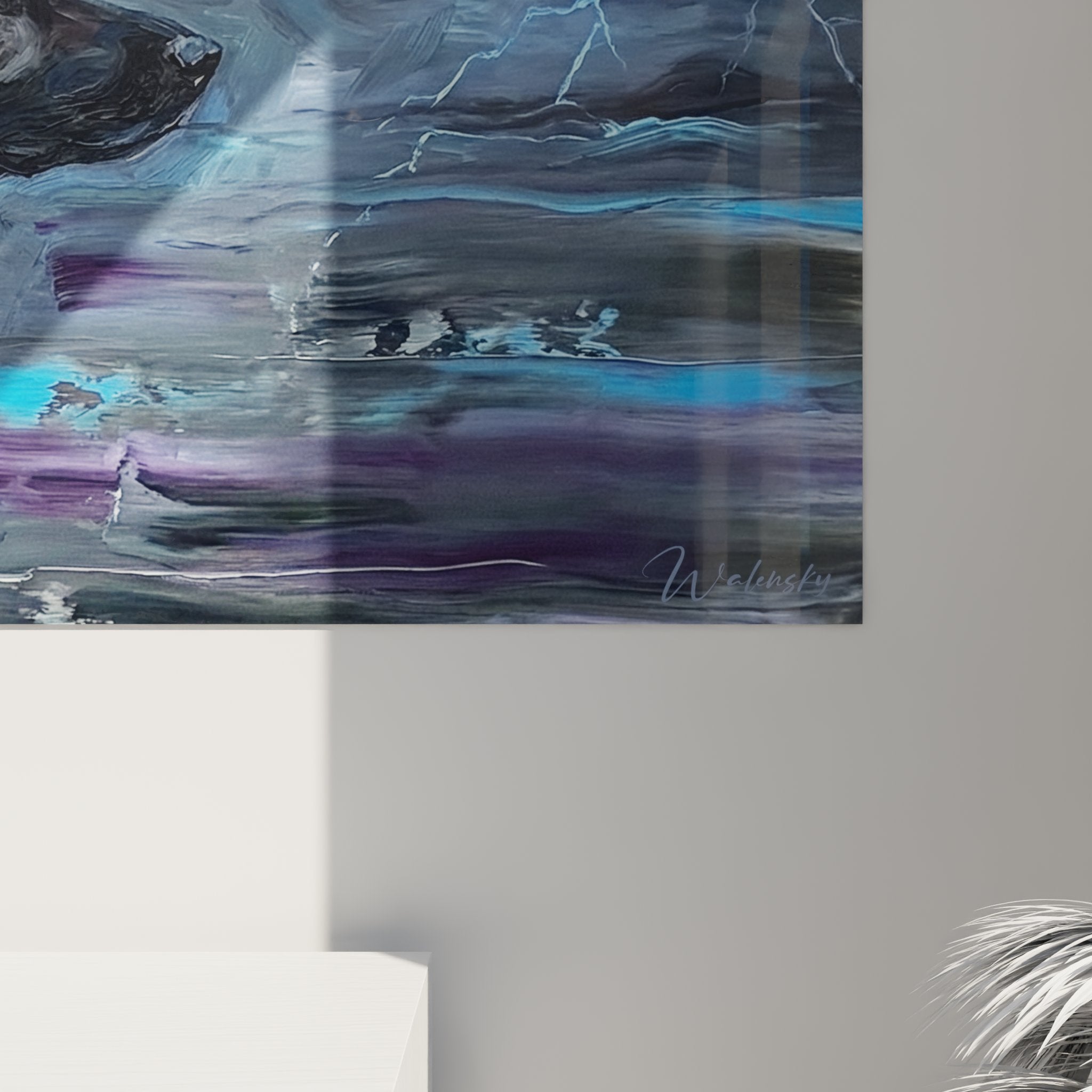 tableau berger allemand panoramique salon moderne decoration murale art canin