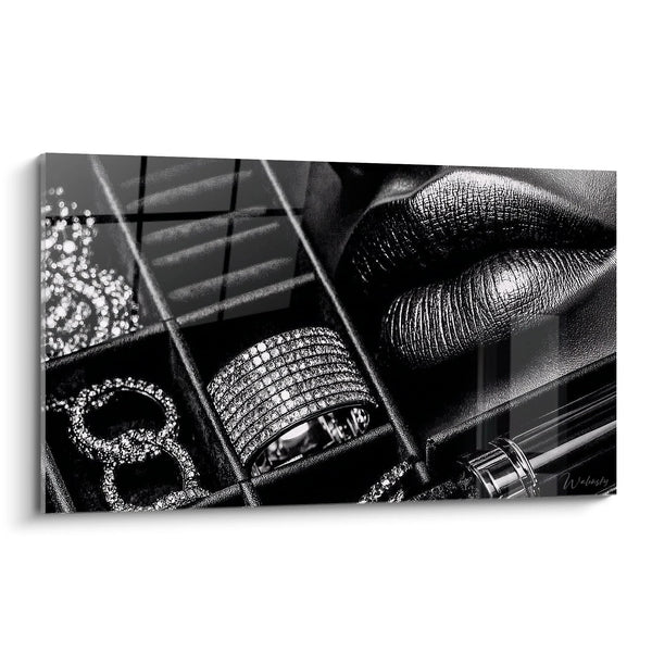 Cuadro Joyas - Prestige Negro y Blanco - edición de accesorios de moda