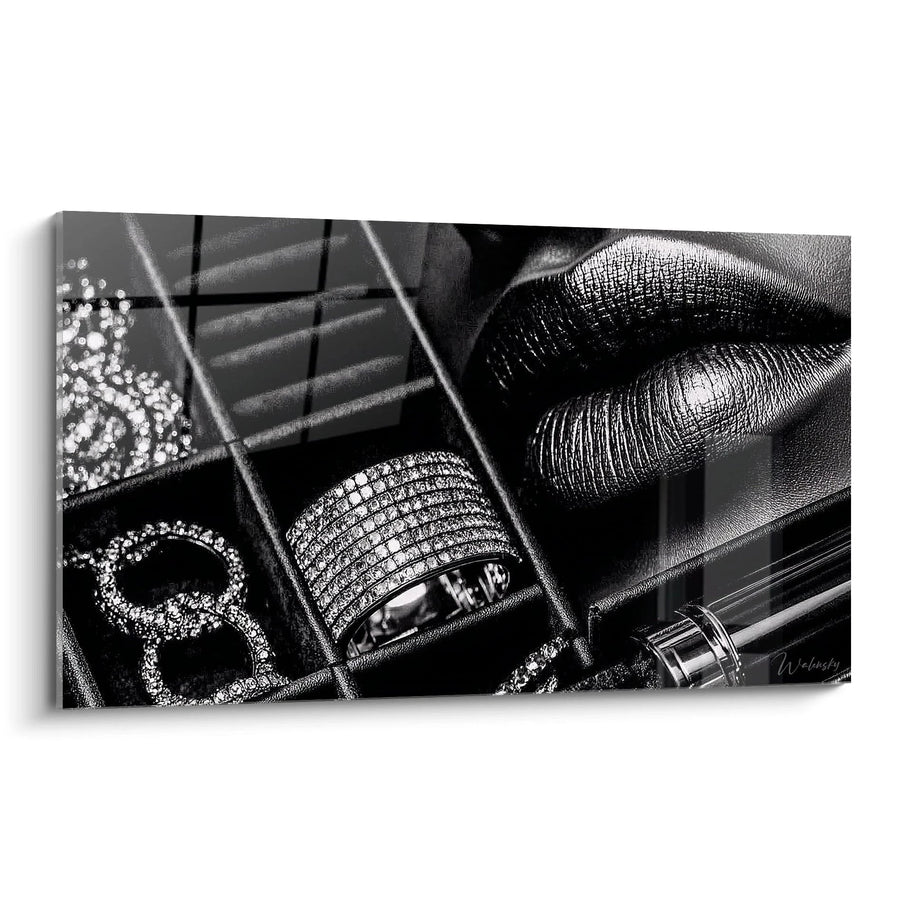 Tableau Bijoux - Prestige Noir et Blanc - édition accessoires de mode