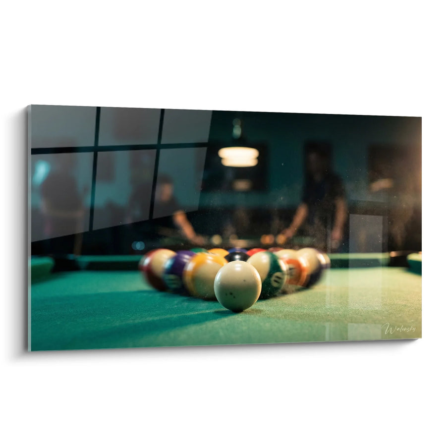 Tableau Billard Américain - Boules sur Tapis Vert - Edition Billards