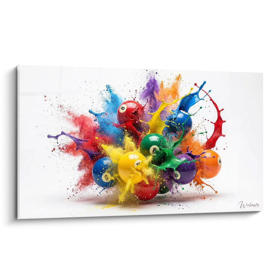 Tableau Billard Explosion Couleurs - Art Moderne Dynamique - Edition Billards