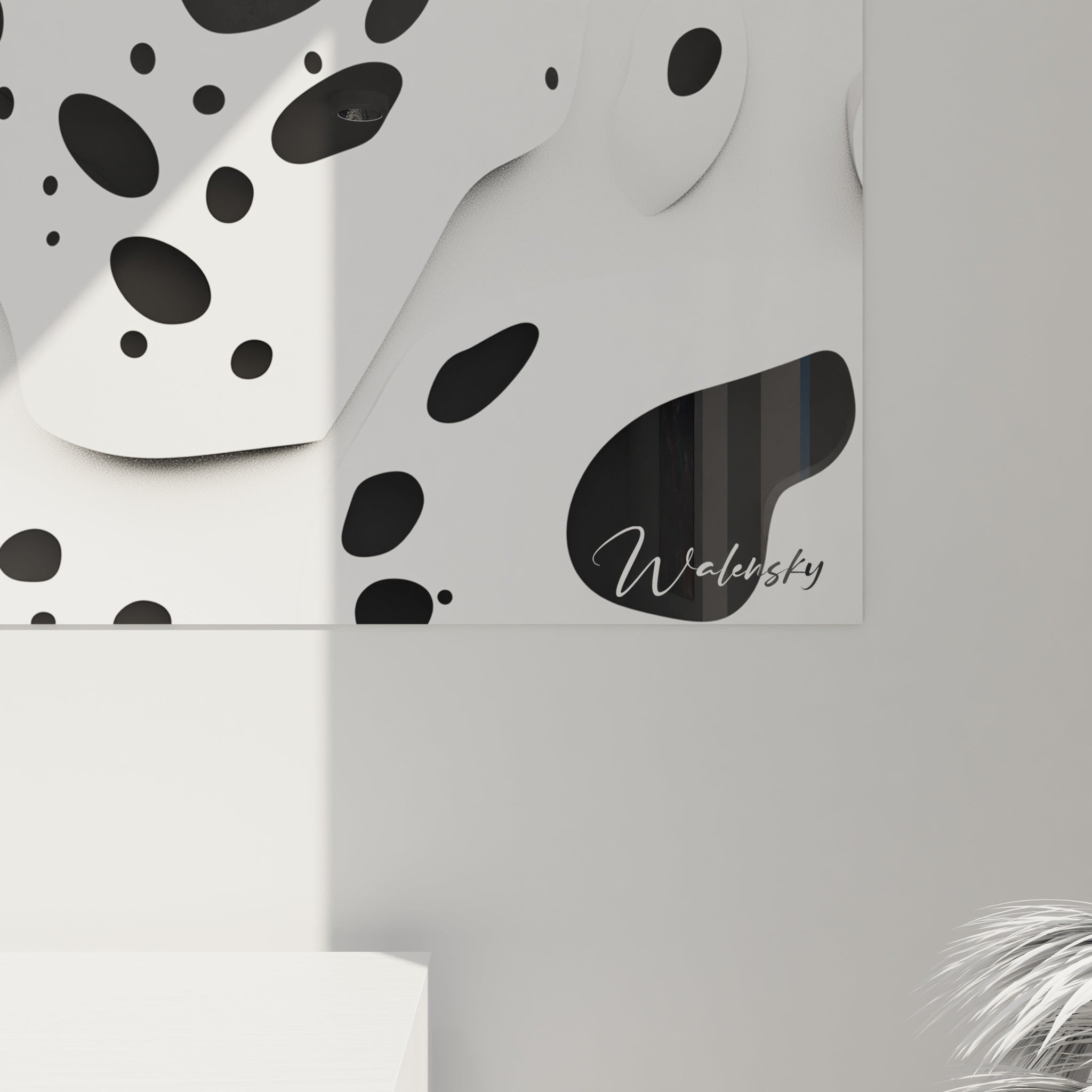 Tableau Biotope - édition tacheté noir et blanc
