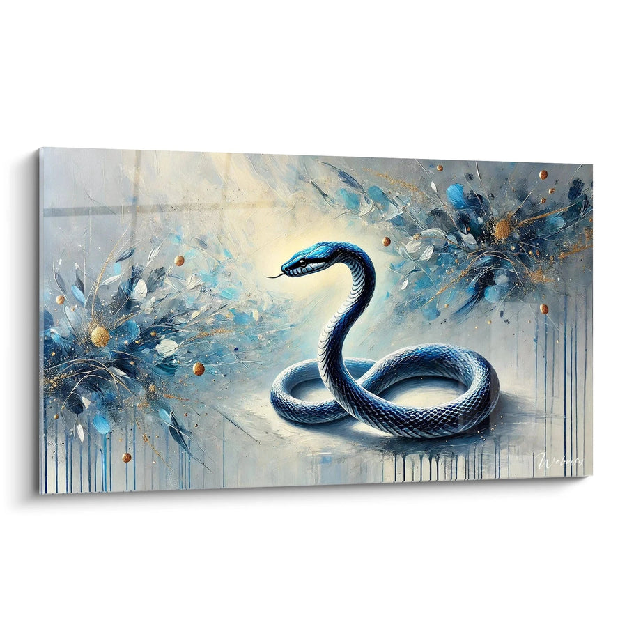 Cuadro Azul Eterno - Edición Serpiente Animales