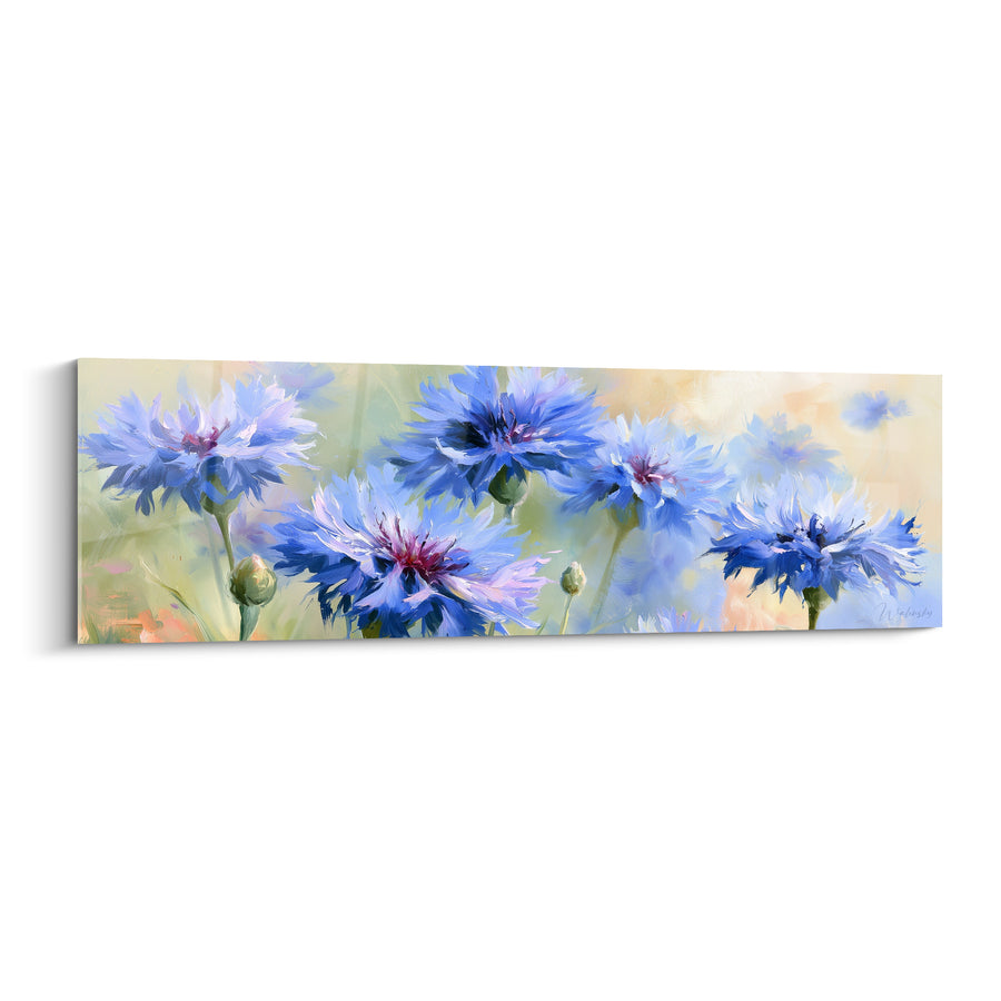 Gemälde Blaubeeren blau und lila mit pastösen Akzenten - Aneinander gereiht - Edition Blaubeere