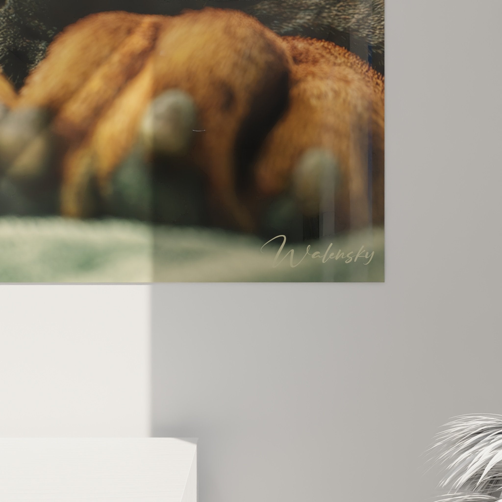 Vue ensemble tableau Bloodhound endormi décoration intérieur tons cuivrés harmonieux salon moderne