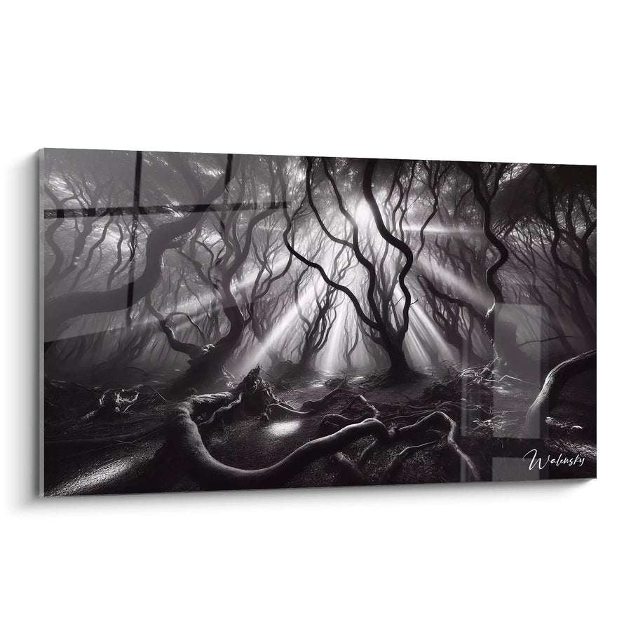 Tabla de Madera Mística - Edición Blanco y Negro