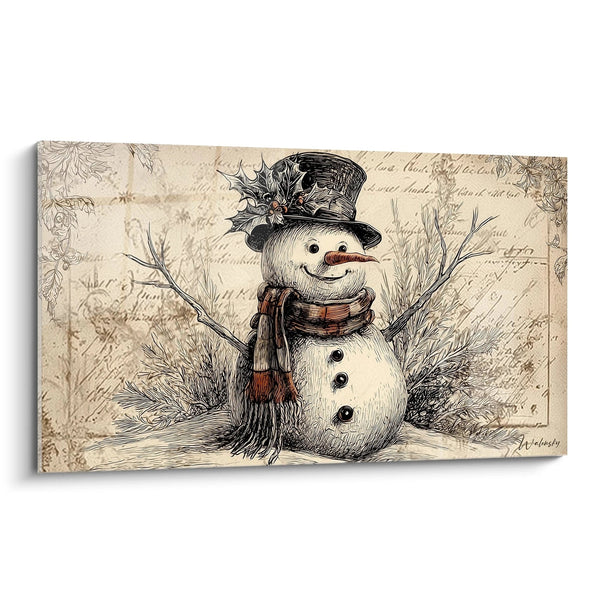 Snowman King of Ice Crystals Painting - Christmas Edition