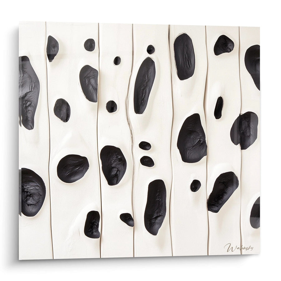 Tableau Bouleaux Dansants - édition tacheté noir et blanc