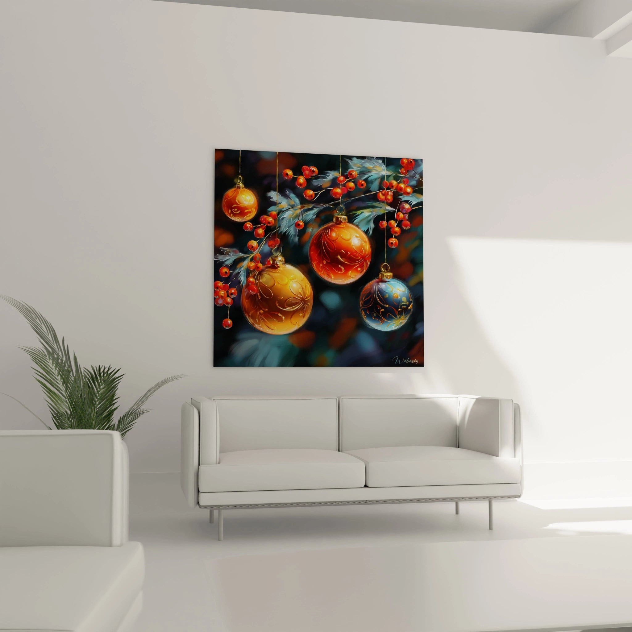 Tableau Boules ornements splendeur festive - édition Noël - Walensky