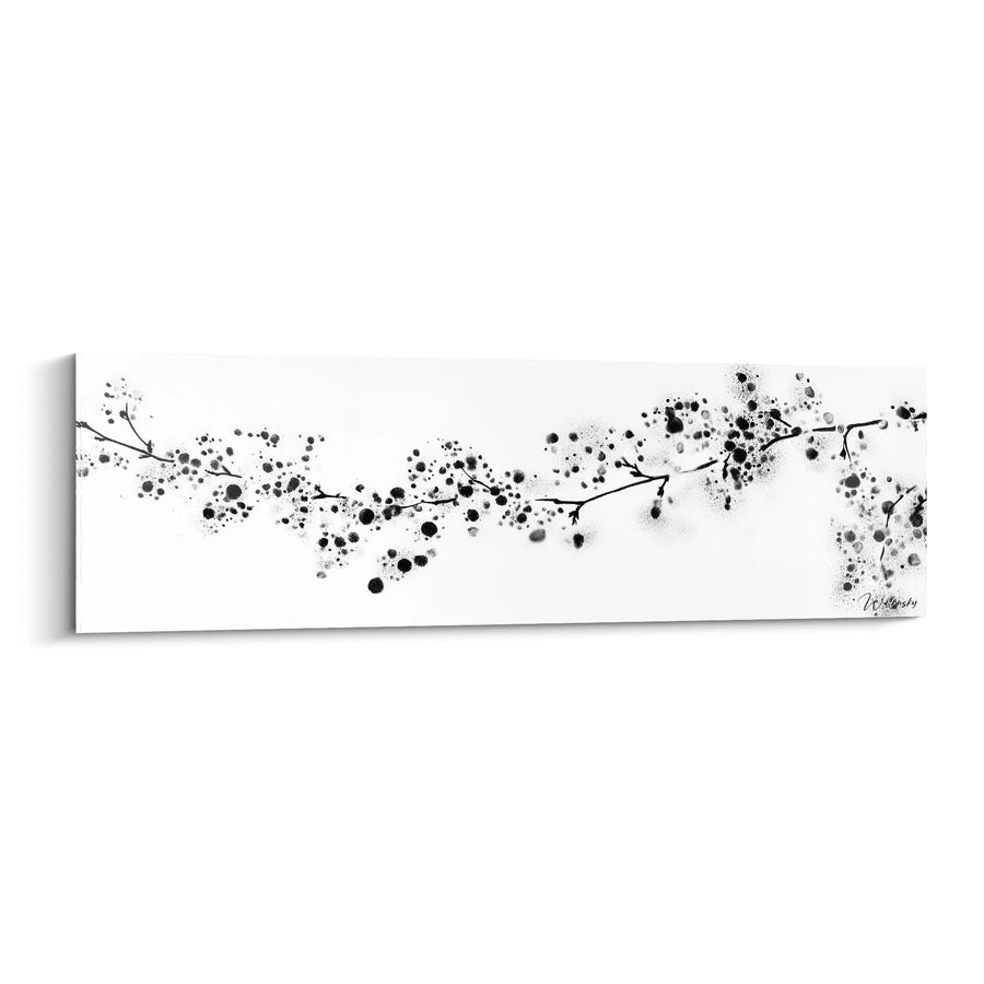 Tableau Branche Éternelle Blanche - édition tachetée noir et blanc