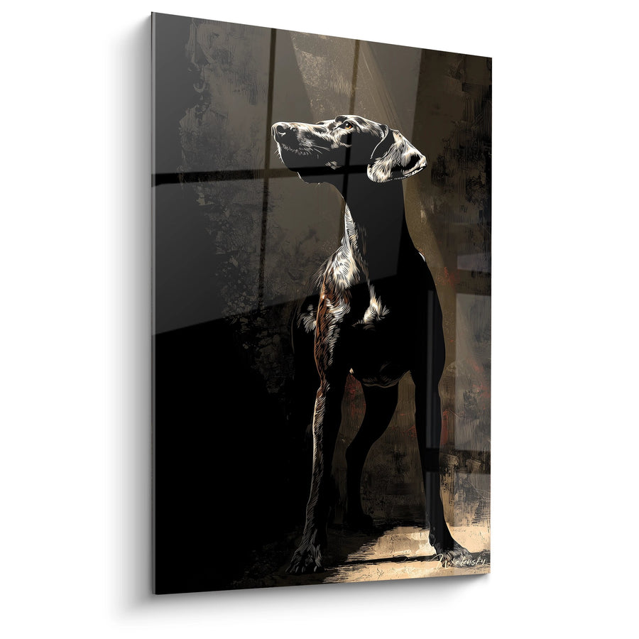 Tableau Braque Allemand en Profil aux Tonalités Sombres - Élégance Canine - Edition Braque Allemand
