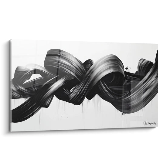 Tableau Brume Entrelacée -Édition Noir et Blanc