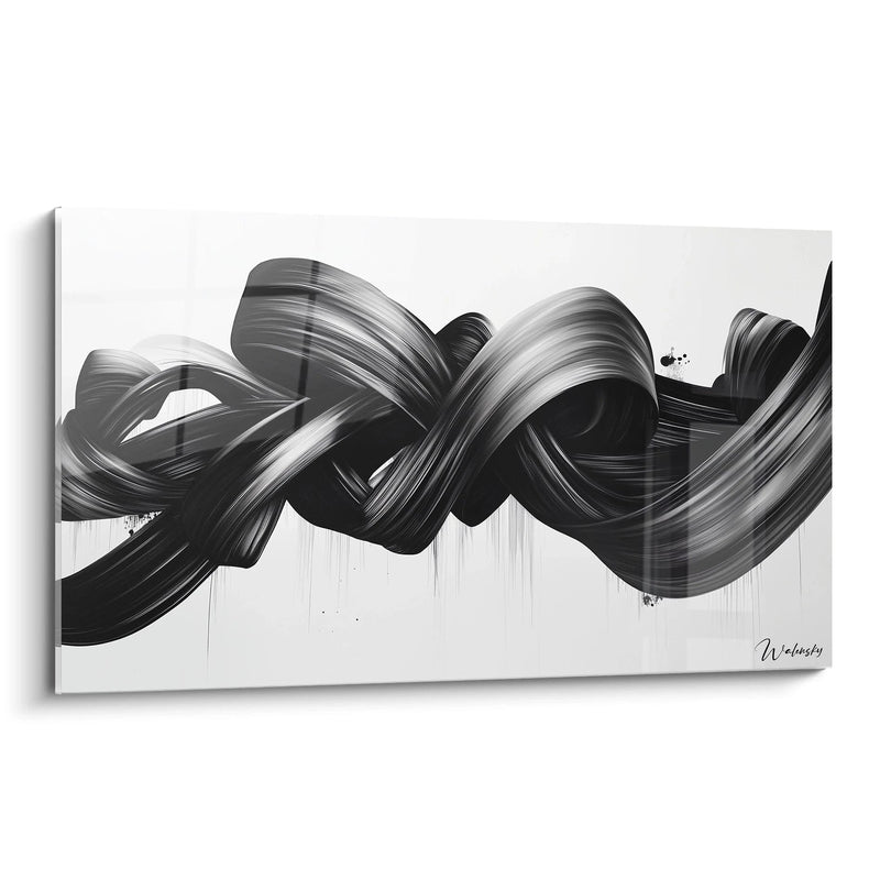 Intertwined Mist Canvas - Black and White Edition
