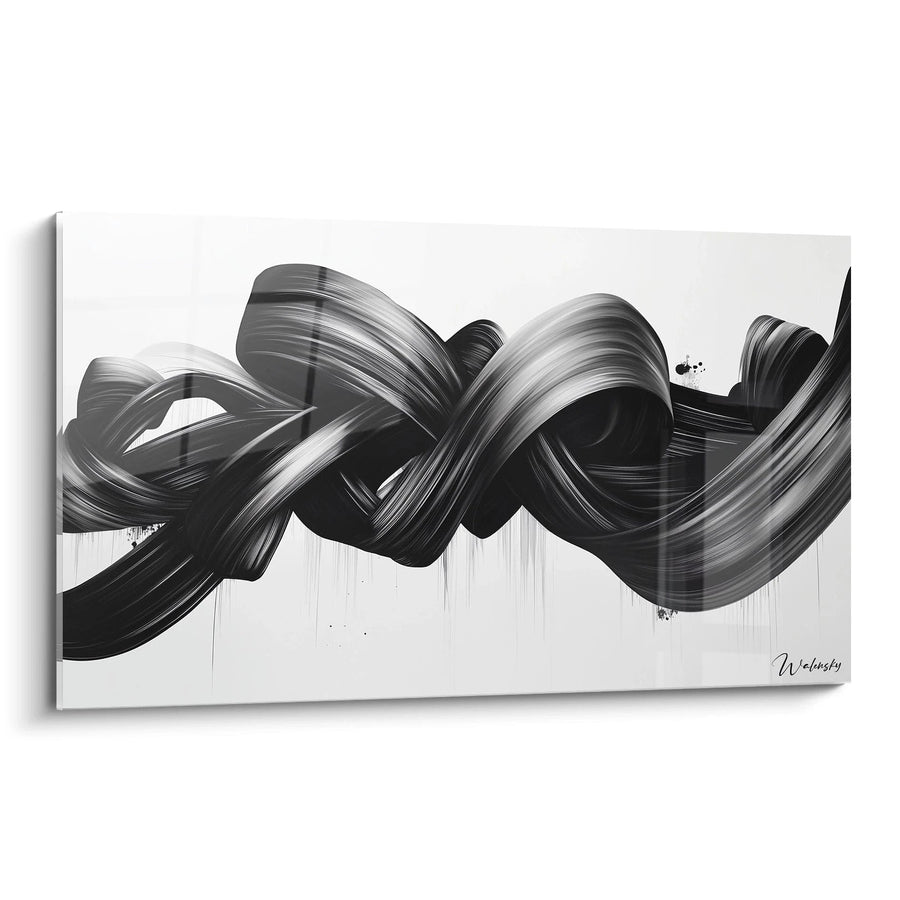 Tableau Brume Entrelacée -Édition Noir et Blanc