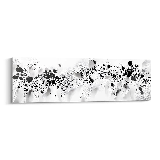 Tableau tacheté noir et blanc de Walensky avec design abstrait moderne pour décoration intérieure