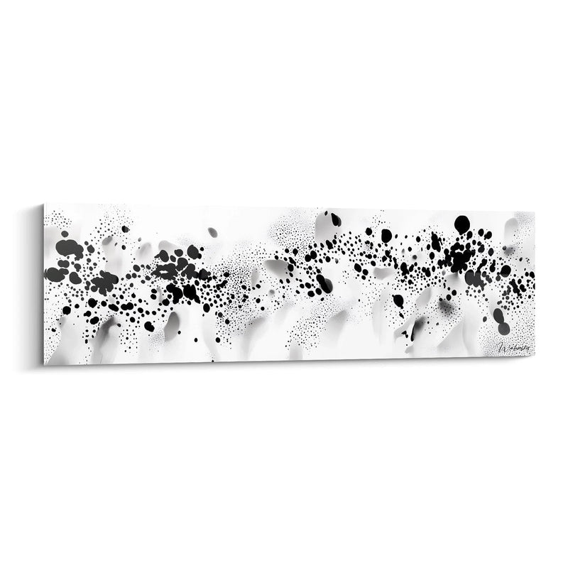 Stellar Mist White Wall Art - speckled black and white edition