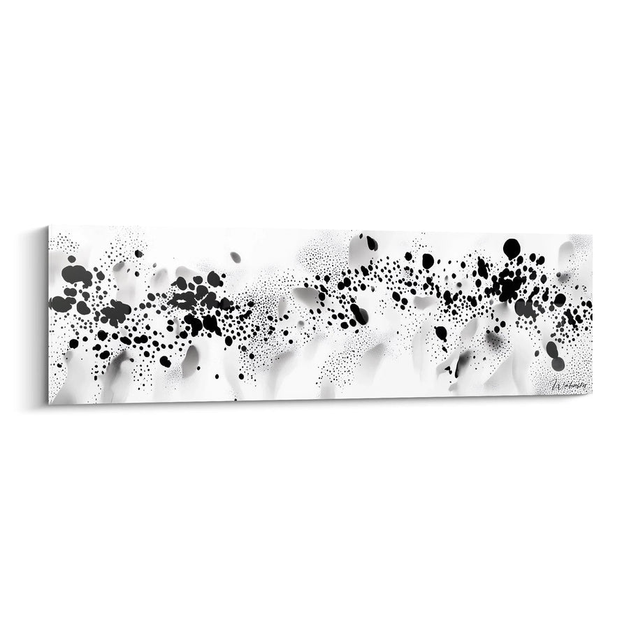 Tableau Brume Stellaire Blanc - édition tacheté noir et blanc