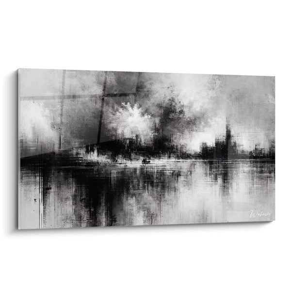 Cuadro Brumas Urbanas - Edición Blanco y Negro Abstracto