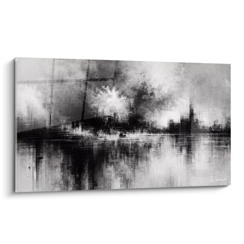 Tableau Brumes Urbaines - Edition Noir et Blanc Abstrait