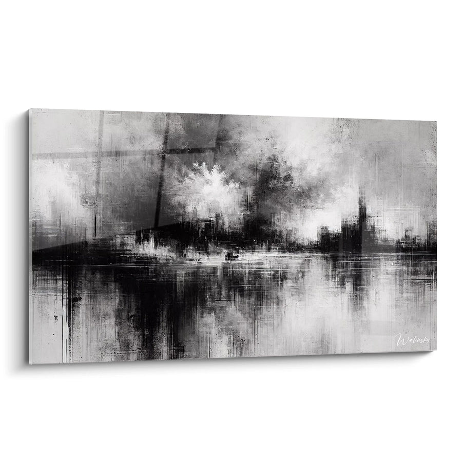 Cuadro Brumas Urbanas - Edición Blanco y Negro Abstracto