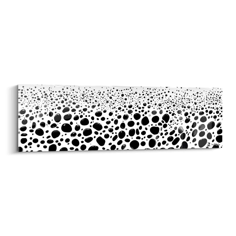 Tableau Bulles Infinies Apaisantes - édition tachetée noir et blanc